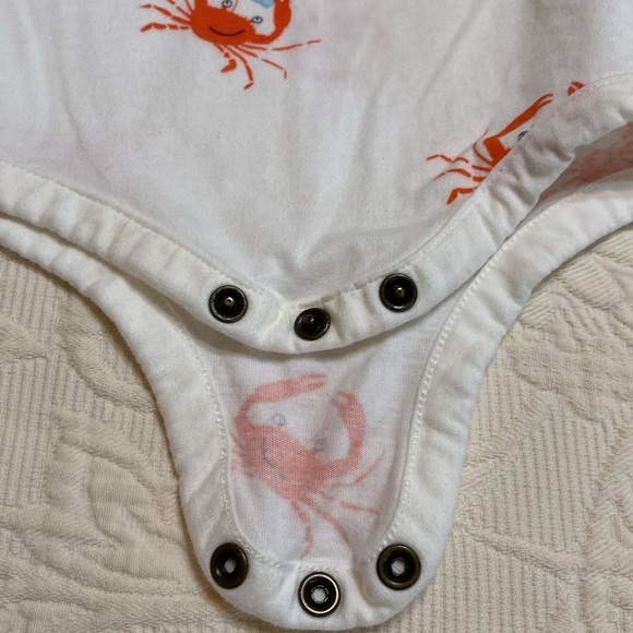 Joules 2 piece onesie tshirt & overalls with crab 🦀  design Size 3-6M - Picture 4 of 16